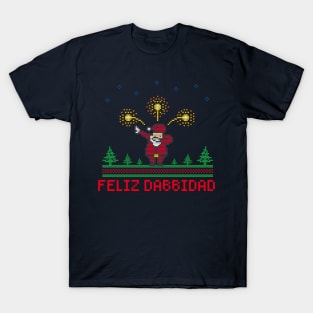 Happy Dabbidad Santa Claus Dabb Pinos Pirotecnia stars T-Shirt